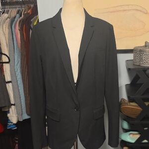 Ann Taylor Loft Black Business Suit Jacket Blazer size 10